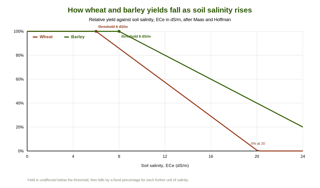 Wheat and barley yield against soil salinity.png